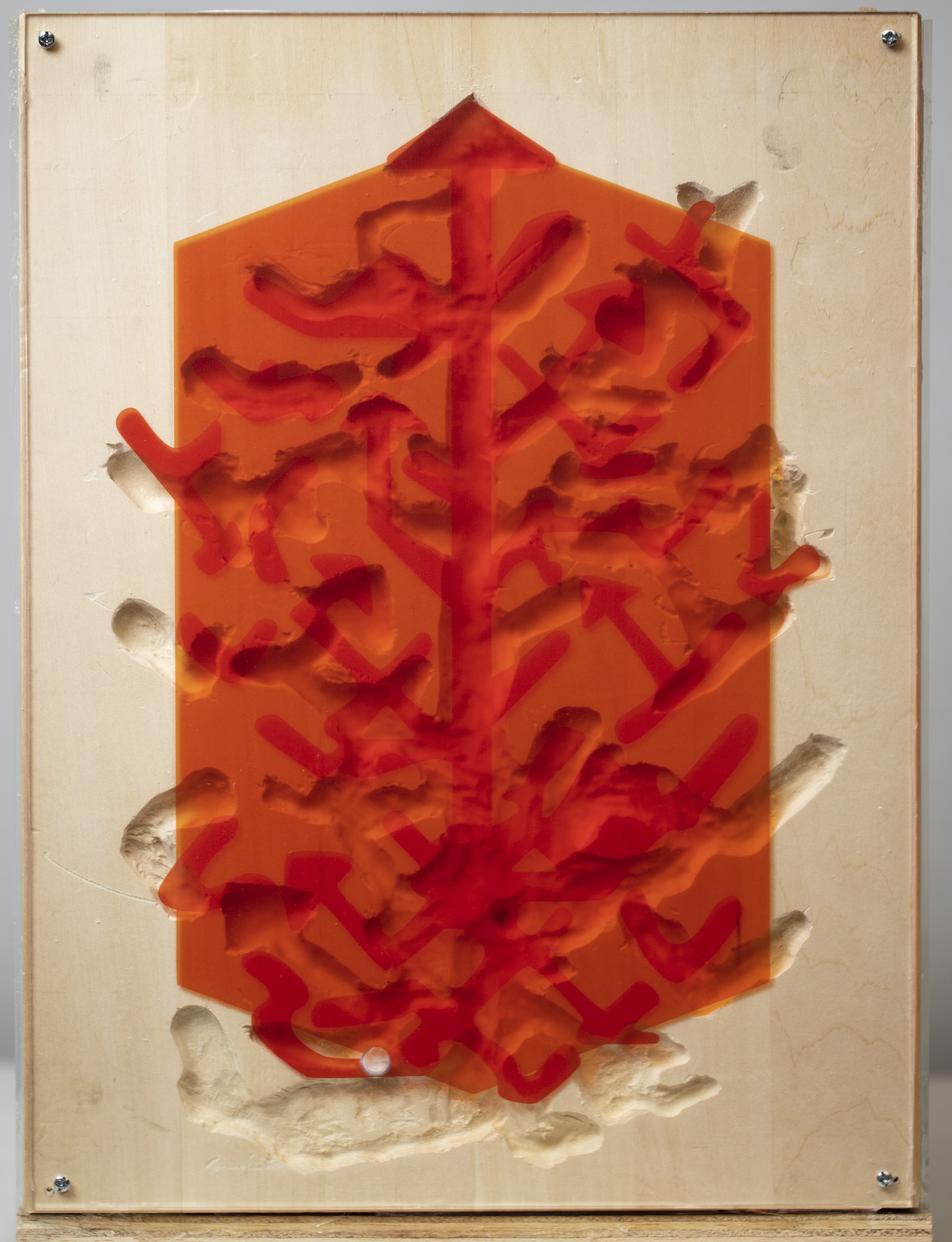 Fore Wall Nest: 'Growth Lattice', Hand-carved pine wood and UV-printed plexiglass
